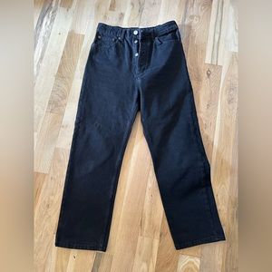 Zara black cropped jeans